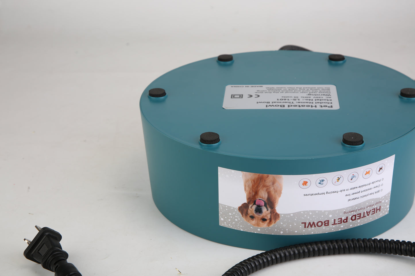 1Pc Heated Water Bowl For Dog Cat 74.4OZ Heating Water Dish IP67 Waterproof Thermal Water Bowl Heated Pet Bowl Dog Cat Water Feeder Bowl For Dog Cat Rabbit Pet